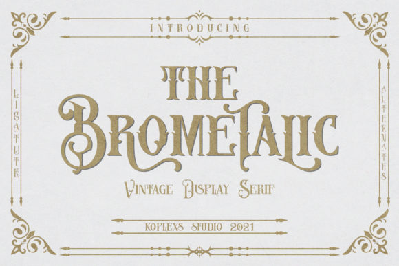Brometalic: An Elegant and Distinct Display Typeface