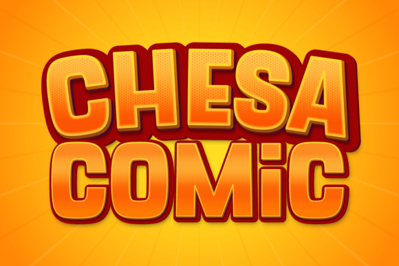 Chesa Comic: A Bold Display Typeface for Creative Projects