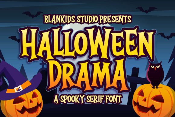 Halloween Drama: A Spooky and Fun Display Font