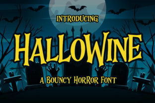 Hallowine: A Spooky Display Font for Creative Projects