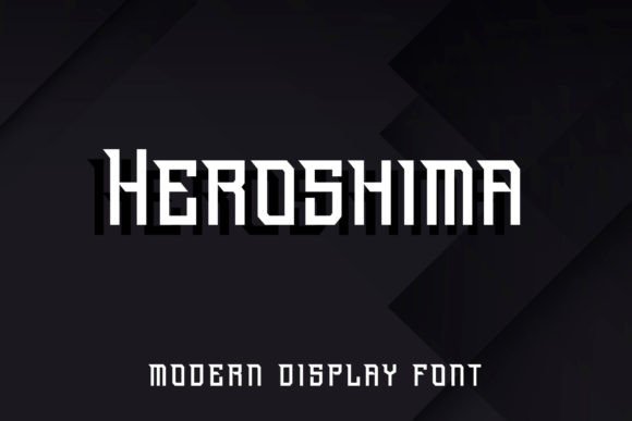 Heroshima: A Modern Display Font for Bold Designs