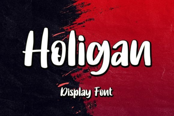 Holigan: A Tough Brush Display Font for Bold Designs