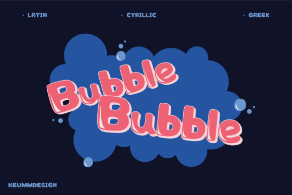 Hu Bubble: A Playful Display Font for Creative Projects
