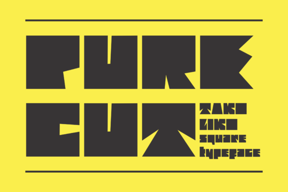 Purecut: A Bold and Neat Display Typeface for Impactful Designs
