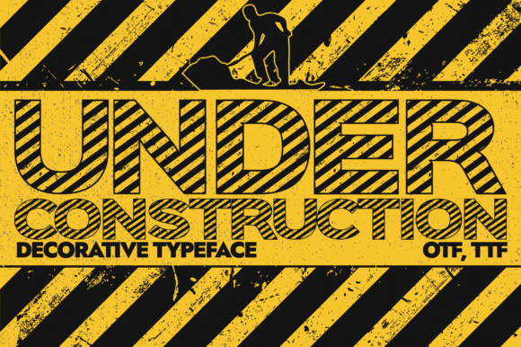 Under Construction: A Playful Display Font for Creative Projects