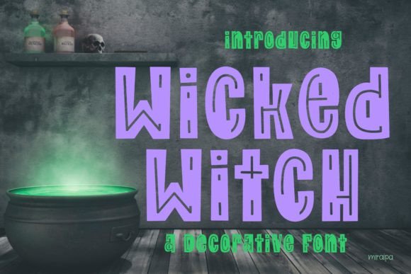 Wicked Witch: A Spooky and Whimsical Display Font